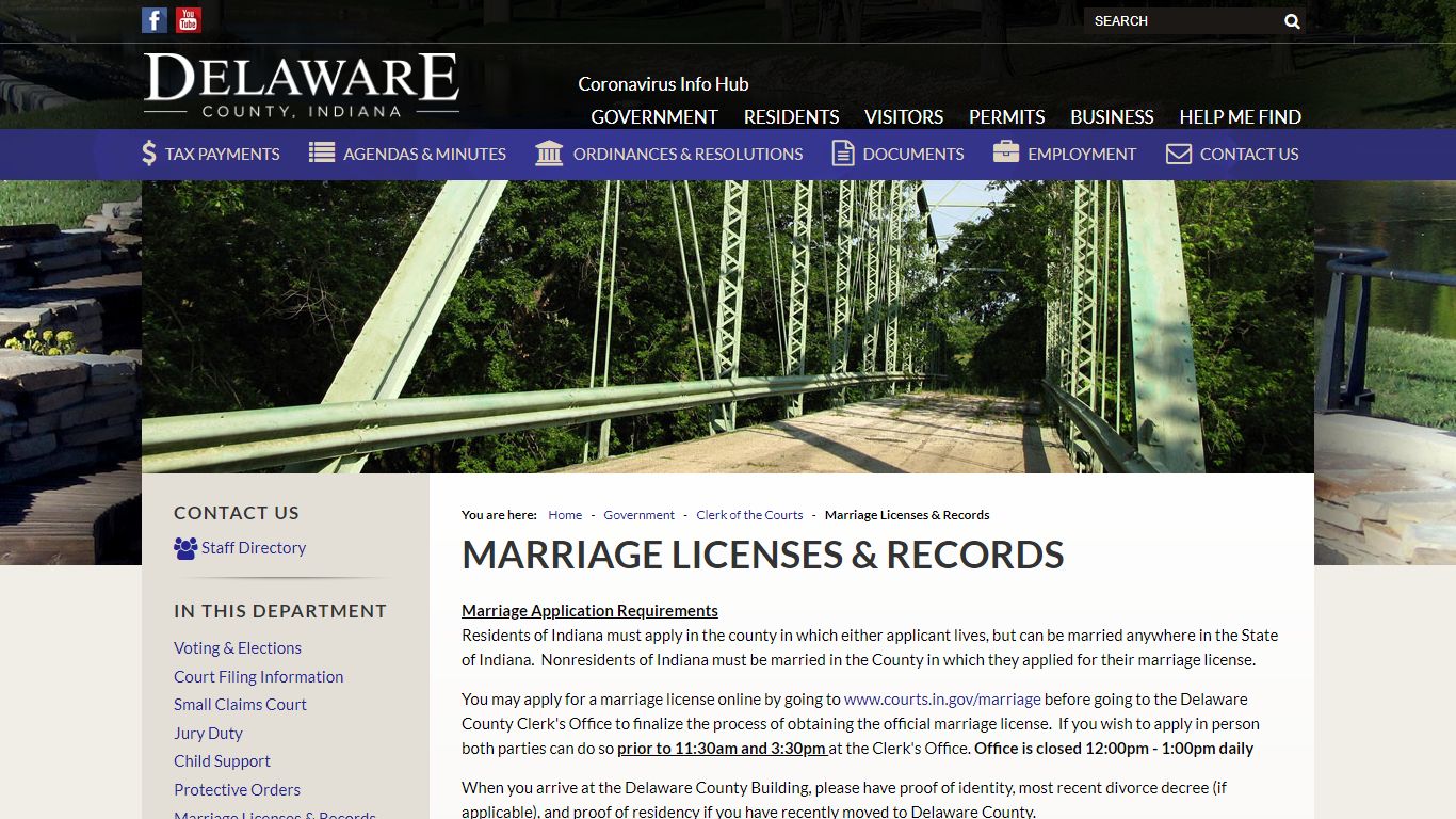 Delaware County, IN / Marriage Licenses & Records